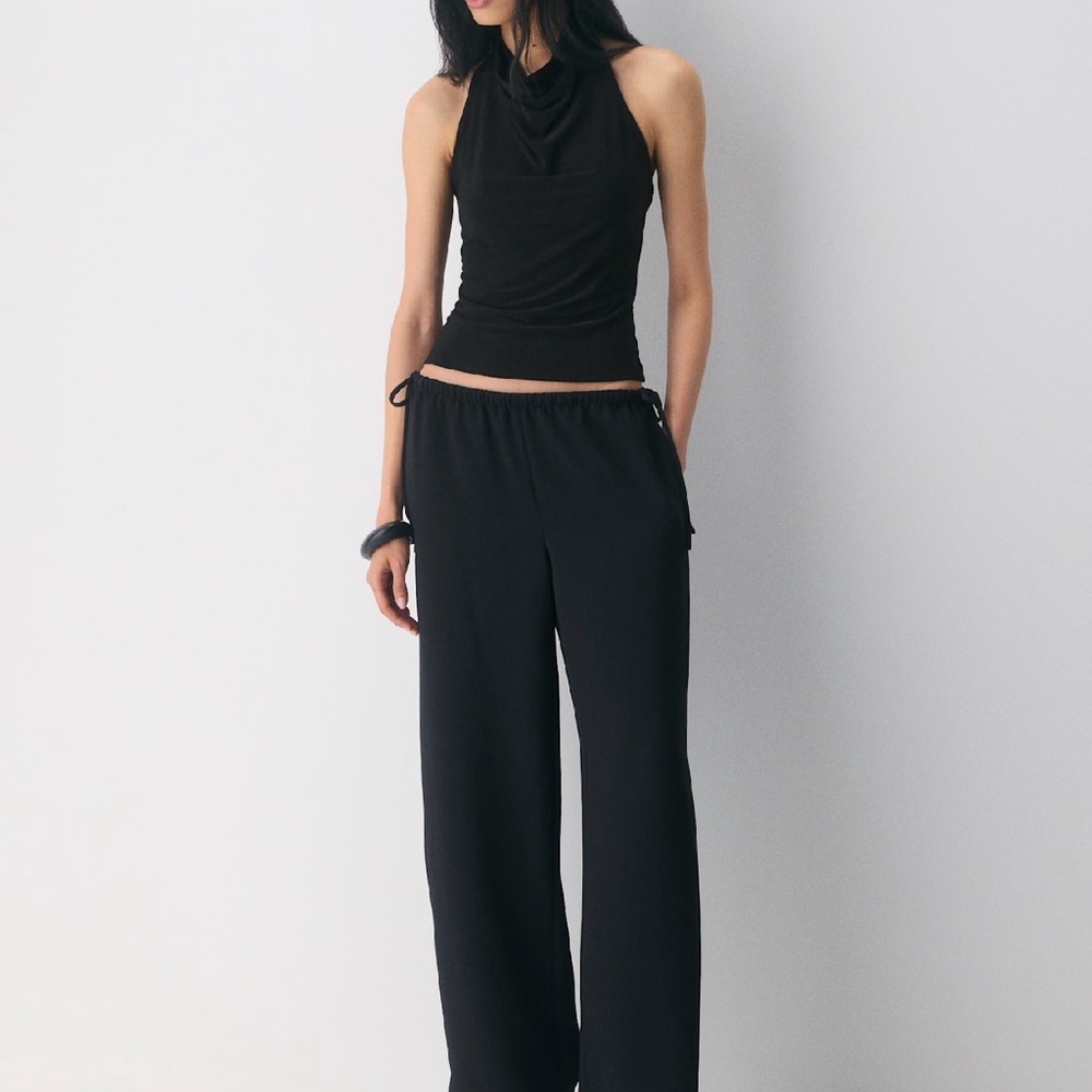 Women's Black Wide-Leg Pants